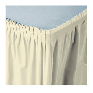 Creative Converting  010032  Tableskirt Ivory 14' (1 EACH)