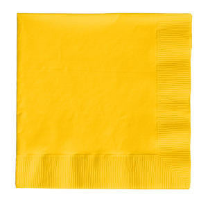 Creative Converting  251021  Napkin 2-Ply Yellow 10'' x 10'' (SET OF 1200 PER CASE)