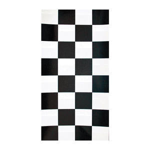 Creative Converting  72097  Tablecover Black Check 40'' x 100' (1 ROLL)