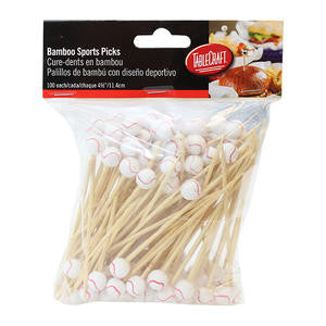 TableCraft BAMSP145 Sport Pick Baseball 4 1/2'' (SET OF 100 PER CASE)