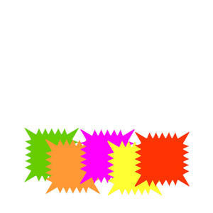 R&T Enterprises  NS-55S  Starcard Square Neon (SET OF 40 PER CASE)