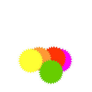 R&T Enterprises  NS-44R  Starcard Round Neon (SET OF 50 PER CASE)