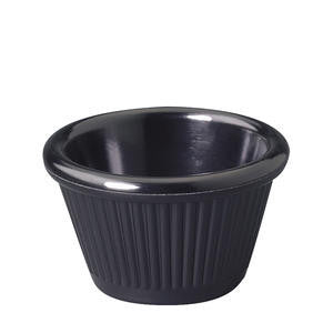 Gessner Products Company  0382BL6Q  Ramekin Fluted Black 2 oz (SET OF 36 PER CASE)