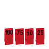 Cal-Mil Plastic Products  226  Number Tent Red 1-25 (SET OF 25 PER CASE)