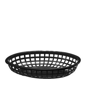 Tablecraft  1074BK  Classic Oval Basket Black 9 3/8'' x 6'' (SET OF 36 PER CASE)