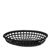 Tablecraft  1074BK  Classic Oval Basket Black 9 3/8'' x 6'' (SET OF 36 PER CASE)