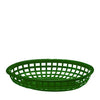 Tablecraft  1074G  Classic Oval Basket Green 9 3/8'' x 6'' (SET OF 36 PER CASE)