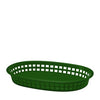 Tablecraft  1076GREEN  Chicago Platter Basket Oval Green 10 1/2'' x 7'' x 1 1/2'' (SET OF 36 PER CASE)