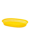 Tablecraft  1076Y  Chicago Platter Basket Oval Yellow 10 1/2'' x 7'' x 1 1/2'' (SET OF 36 PER CASE)