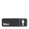 Vollrath Company  4515  Traex Sign ''Men'' White on Black 3'' x 9'' (1 EACH)