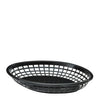 Tablecraft  C1076-BLACK  Chicago Platter Basket Oval Black 10 1/2'' x 7'' x 1 1/2'' (SET OF 36 PER CASE)