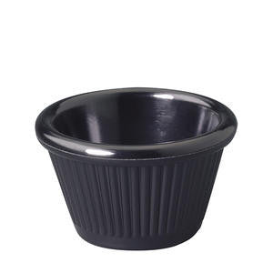 Gessner Products Company  0382ABK  Ramekin Fluted Black 2 oz (SET OF 72 PER CASE)