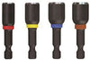 MILWAUKEE ELECTRIC 49-66-4562 SHOCKWAVE MAG NUT DRIVER SET (1/4 IN., 5/16 IN., 3/8 IN., 7/16 IN.) (1 PER CASE)