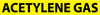 NMC A1003Y-PIPEMARKER, PS VINYL, ACETYLENE GAS, 2X14  1 1/4'' CAP HEIGHT (PAK OF 25)