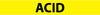NMC A1004Y-PIPEMARKER, PS VINYL, ACID, 2X14  1 1/4'' CAP HEIGHT (PAK OF 25)