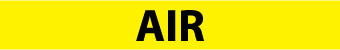 NMC A1005Y-PIPEMARKER, PS VINYL, AIR, 2X14  1 1/4'' CAP HEIGHT (PAK OF 25)