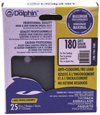 LINZER SP NL5525 0180 BLUE DOLPHIN ANTI-CLOGGING/NO LOAD SERIES, 5 IN., 5-HOLE, HOOK & LOOP DISCS, 180 GRIT, 25 PACK (1 PACK)