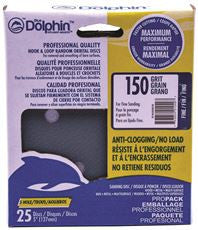 LINZER SP NL5525 0150 BLUE DOLPHIN ANTI-CLOGGING/NO LOAD SERIES, 5 IN., 5-HOLE, HOOK & LOOP DISCS, 150 GRIT, 25 PACK (1 PACK)