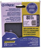 LINZER SP NL5525 0080 BLUE DOLPHIN ANTI-CLOGGING/NO LOAD SERIES, 5 IN., 5-HOLE, HOOK & LOOP DISCS, 80 GRIT, 25 PACK (1 PACK)