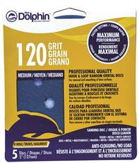 LINZER SP NL5525 0060 BLUE DOLPHIN ANTI-CLOGGING/NO LOAD SERIES, 5 IN., 5-HOLE, HOOK & LOOP DISCS, 60 GRIT, 25 PACK (1 PACK)