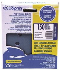 LINZER SP NL5825 0150 BLUE DOLPHIN ANTI-CLOGGING/NO LOAD SERIES, 5 IN., 8-HOLE, HOOK & LOOP DISCS, 150 GRIT (25 PACKS)