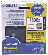 LINZER SP NL5825 0180 BLUE DOLPHIN ANTI-CLOGGING/NO LOAD SERIES, 5 IN., 8-HOLE, HOOK & LOOP DISCS, 180 GRIT (125 PACKS)