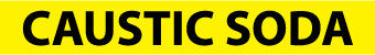 NMC A1042Y-PIPEMARKER, PS VINYL, CAUSTIC SODA, 2X14  1 1/4'' CAP HEIGHT (PAK OF 25)