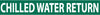 NMC A1047G-PIPEMARKER, PS VINYL, CHILLED WATER RETURN, 2X14  1 1/4'' CAP HEIGHT (PAK OF 25)