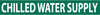 NMC A1048G-PIPEMARKER, PS VINYL, CHILLED WATER SUPPLY, 2X14  1 1/4'' CAP HEIGHT (PAK OF 25)