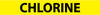 NMC A1049Y-PIPEMARKER, PS VINYL, CHLORINE, 2X14  1 1/4'' CAP HEIGHT (PAK OF 25)
