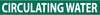 NMC A1051G-PIPEMARKER, PS VINYL, CIRCULATING WATER, 2X14  1 1/4'' CAP HEIGHT (PAK OF 25)
