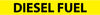 NMC B1080Y-PIPEMARKER, PS VINYL, DIESEL FUEL, 1X9  3/4'' CAP HEIGHT (PAK OF 25)