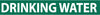 NMC B1089G-PIPEMARKER, PS VINYL, DRINKING WATER, 1X9  3/4'' CAP HEIGHT (PAK OF 25)