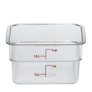 Cambro Manufacturing  2SFSCW135  CamSquare Container Clear 2 qt (1 EACH)