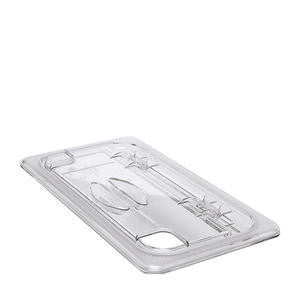 Cambro Manufacturing  30CWLN135  Camwear FlipLid Cover Third Size Notched Clear (1 EACH)