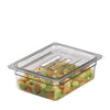 Cambro Manufacturing  40CWCHN135  Camwear Food Pan Cover Fourth Size Notched with Handle Clear (1 EACH)