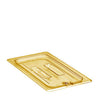 Cambro Manufacturing  30HPCHN150  H-Pan Cover Third Size Notched with Handle Amber (1 EACH)