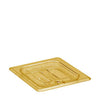 Cambro Manufacturing  60HPCHN150  H-Pan Cover Sixth Size Notched with Handle Amber (1 EACH)