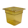Cambro Manufacturing  66HP150  H-Pan Sixth Size Amber 6'' (1 EACH)