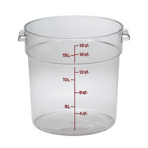 Cambro Manufacturing  RFSCW18135  Camwear Rounds Clear 18 qt (1 EACH)