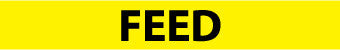 NMC A1100Y-PIPEMARKER, FEED, 2X14, 1 1/4 LETTER,  PS VINYL (PAK OF 25)