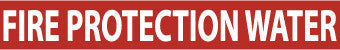 NMC A1107R-PIPEMARKER, PS VINYL, FIRE PROTECTION WATER, 2X14  1 1/4'' CAP HEIGHT (PAK OF 25)