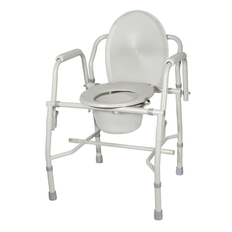 Drive Medical 11125kd-1 Steel Drop Arm Bedside Commode with Padded Arms (1/CV)