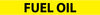 NMC B1114Y-PIPEMARKER, PS VINYL, FUEL OIL, 1X9  3/4'' CAP HEIGHT (PAK OF 25)