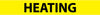 NMC A1120Y-PIPEMARKER, PS VINYL, HEATING, 2X14  1 1/4'' CAP HEIGHT (PAK OF 25)