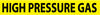 NMC A1130Y-PIPEMARKER, PS VINYL, HIGH PRESSURE GAS, 2X14  1 1/4'' CAP HEIGHT (PAK OF 25)