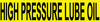 NMC A1131Y-PIPEMARKER, PS VINYL, HIGH PRESSURE LUBE OIL, 2X14  1 1/4'' CAP HEIGHT (PAK OF 25)