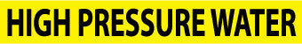 NMC C1291G-PIPEMARKER, HIGH PRESSURE WATER, 1X9, 1/2  LETTER,  PS VINYL (PAK OF 25)
