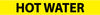 NMC A1136Y-PIPEMARKER, PS VINYL, HOT WATER, 2X14  1 1/4'' CAP HEIGHT (PAK OF 25)