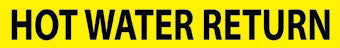 NMC A1137Y-PIPEMARKER, PS VINYL, HOT WATER RETURN, 2X14  1 1/4'' CAP HEIGHT (PAK OF 25)